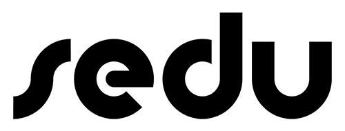 Pieni musta Sedun logo läpinäkyvällä taustalla.