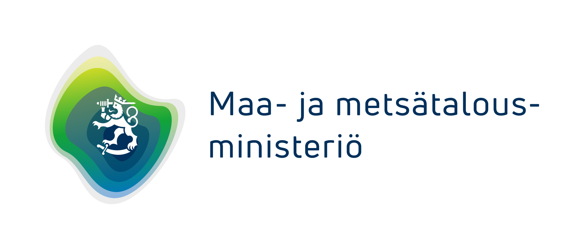 Maa- ja metsätalousministeriön logo, 2-rivinen